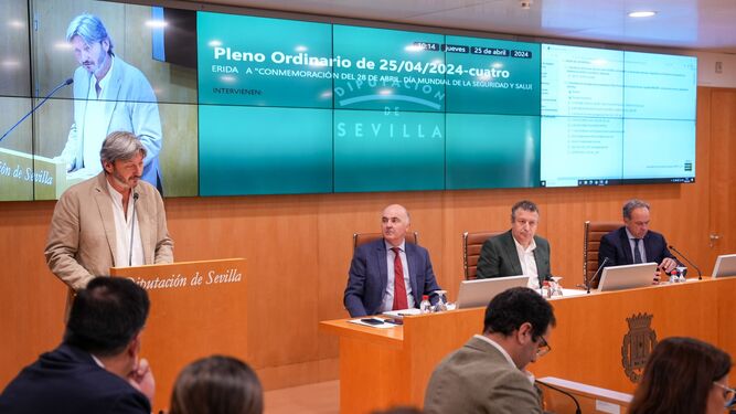 Declaración institucional en la Diputación por el Día de la Salud Laboral con recuerdo a las víctimas mortales