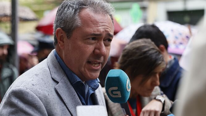 El secretario general del PSOE- A, Juan Espadas este sábado en la Ejecutiva Federal